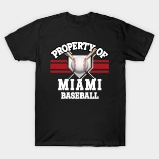 Proud Name Miami Graphic Property Vintage Baseball T-Shirt